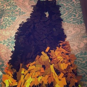 Black and Gold Sequin Dress